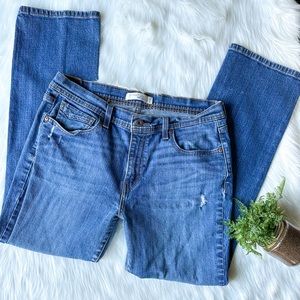 Levis Jeans Womens 12S Blue 505 Straight Leg Denim Blue Mid Rise Medium Wash